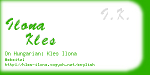 ilona kles business card